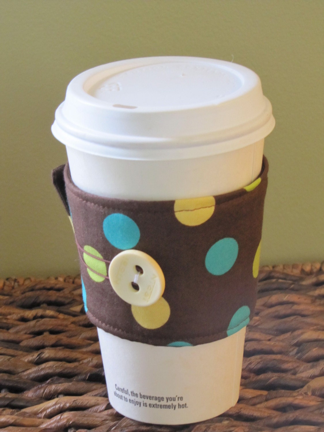 Brown Dots Coffee Sleeve Cup Cozy