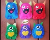 Monster Party Favors - Set of SIX Teeny Tiny Monsters