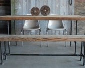 Industrial styled dining table. We make them in any size. 72" l x 34" w x 30"  tall