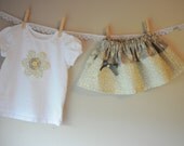 Boutique Style Applique Shirt and Matching Toddler Skirt Set - YOU choose size and colors
