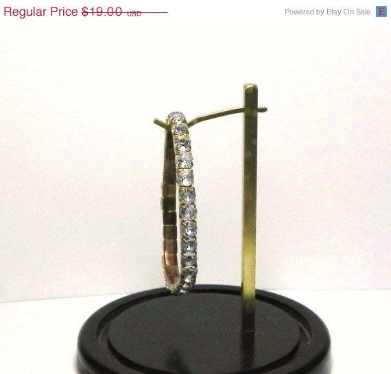 Vintage 1950s Mad Men Plastic Rhinestone Stretch Bracelet