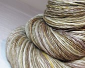 Handspun Yarn Gently Thick and Thin Single Merino and Bamboo 'Creme de Caramel'