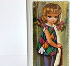 CLOSING SALE Reduced 50% Vintage Retro Big Eyed Girl Photo Album