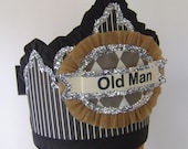 Mens - boy Birthday crown/Hat -OLD MAN or any saying or colors- customize Il_170x135