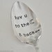 Luv u to the moon & back (TM) - Vintage Hand Stamped Coffee Spoon for COFFEE Lovers this Valentine's Day