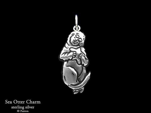 Sea Otter Charm Sterling Silver