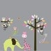 Custom Listing Giraffe,elephant,monkey nursery wall decal sticker vinyl tree and branch jungle decals
