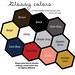 Mushroom vinyl wall decals-Set of 30-Choose two colors