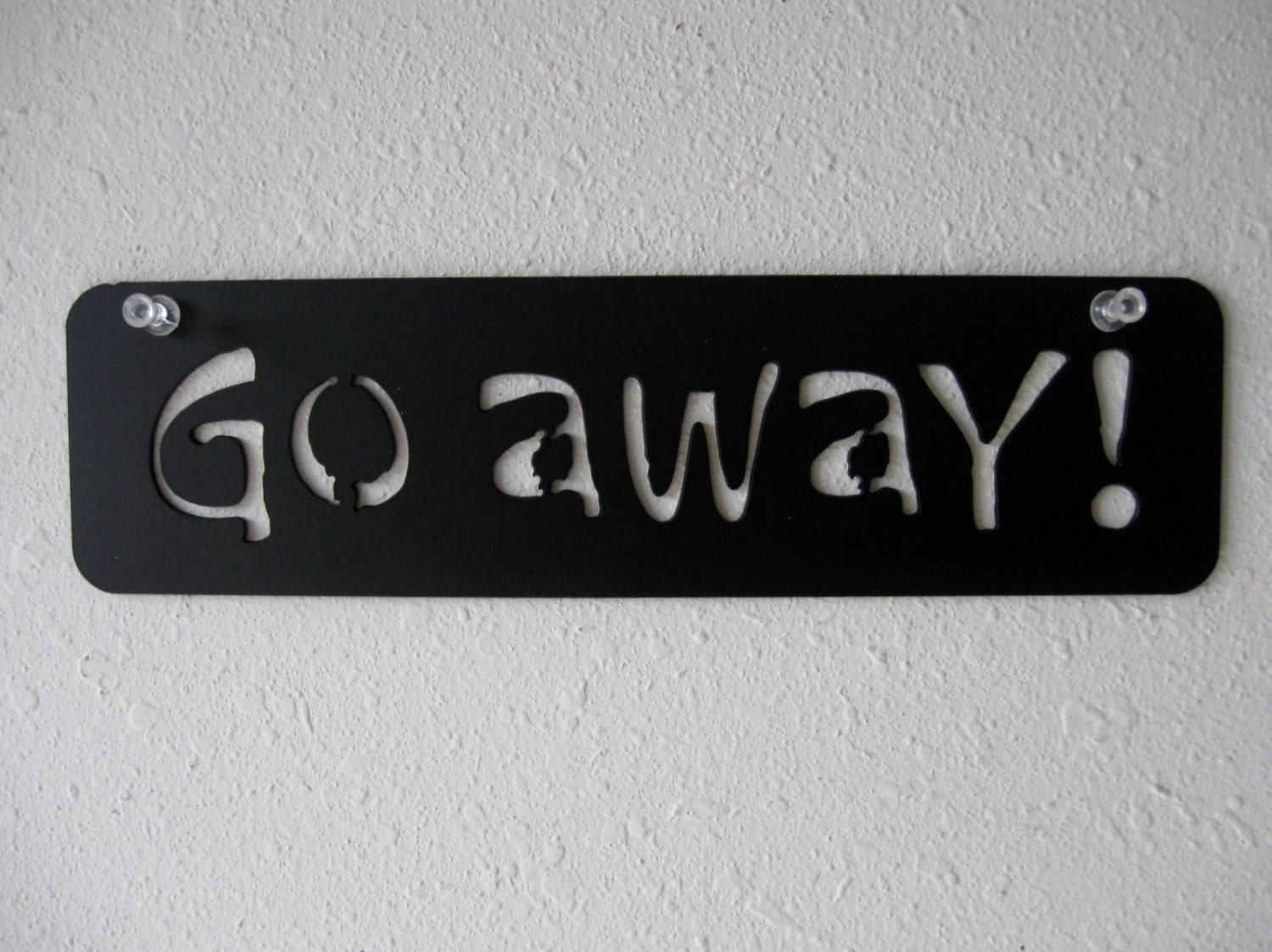 Go Away Metal Sign Wall Hanging Decoration