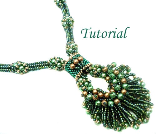 Tutorial Peacock Neklace - Beading pattern PDF