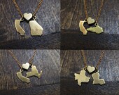 State Loves State - You Choose - NON-engraved Charm Necklace