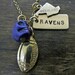 Maryland Ravens - Brooklyn Charm and the Super Bowl Equals HIPSTERBOWL - Necklace