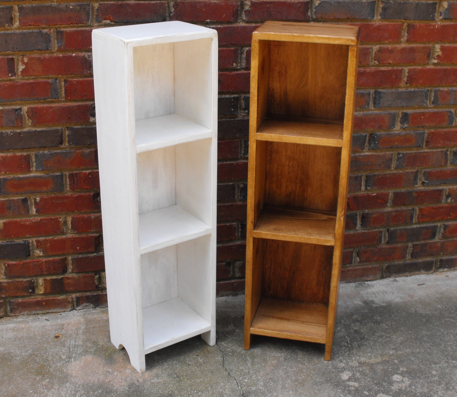 Storage Tower Book Case Shabby Cottage Style 36'' x 10'' x 7 1/2''