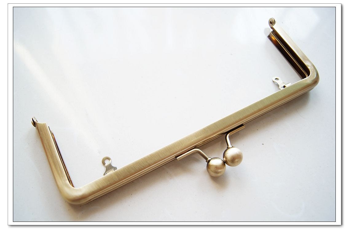 8 inch rectangle antilque bronze metal purse frame bag frame