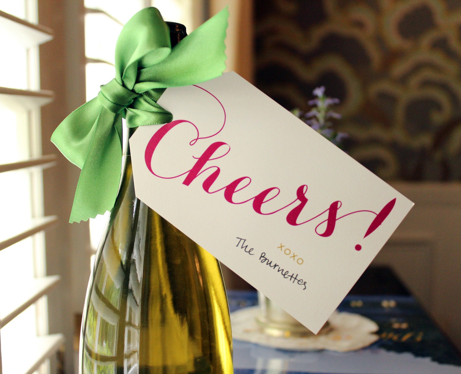 cheers gift / wine tags