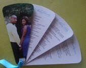 Photo Fan Wedding Program (Set of 50)