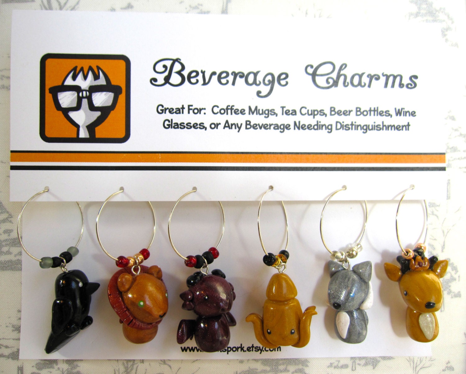 Game of Thrones - House Emblem   Wine/Beverage Charm Set