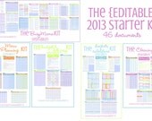 The EDITABLE Brights 2013 Starter Kit - 46 documents - INSTANT DOWNLOAD