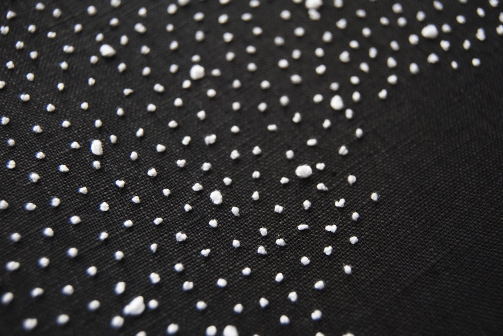 Polka Dot Embroidery Art - The Final Frontier - Space Astronomy Stars - Science Fiction
