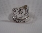 A Spoon Rings Plus Dennis the Menace Spoon Ring Size 10 Wrapped Spoon Ring Antique Handmade Silver Spoon Hippie Rings t241