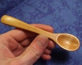 Hand carved baby spoon in cherry wood