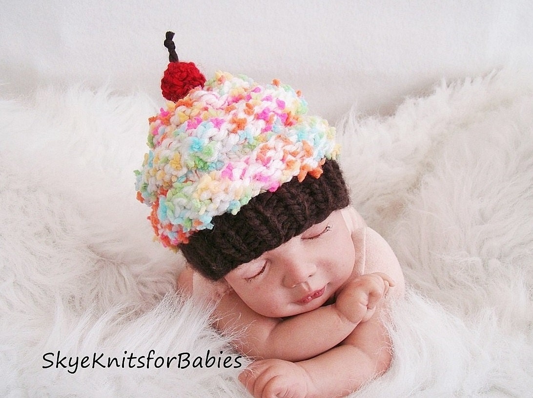 Newborn Baby Cupcake Hat, Beautiful Photography Prop