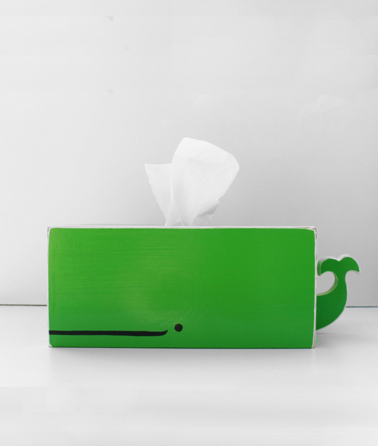 Whale Tissue Holder - Kelly Green - Ships May 24th