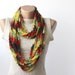 Rasta scarf - infinity scarf - rasta colors red black yellow green crochet necklace - African Rastafarian Jamaican scarf