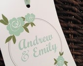 100 Custom Mint Green Rose Layered Wedding Programs  - Choose your colors