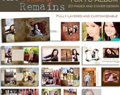SALE The Memory Remains 10x10 Senior Photo Album- custom photo templates for photographers on WHCC, Miller's Lab and ProDigitalPhotos Specs