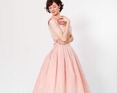 20% OFF - 50s Party Dress - 1950s Dress - Pink Bloom