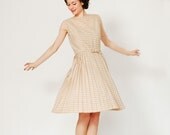 60s Dress - 1960s Dress - Sandy Summer Plaid