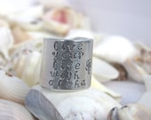 Live Your Life With Aloha Fat Adjustable Ring Hand Stamped Stock Number Ring513B