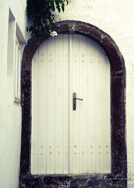 White Door Photo, Fine Art Door Photography Print, Vintage Simple Pure, Pictures of Greece