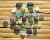 Beach Glass Nuggets - Partial Marbles - Bubbles - Seaham Sea Glass - Jewelery Supplies (1301)