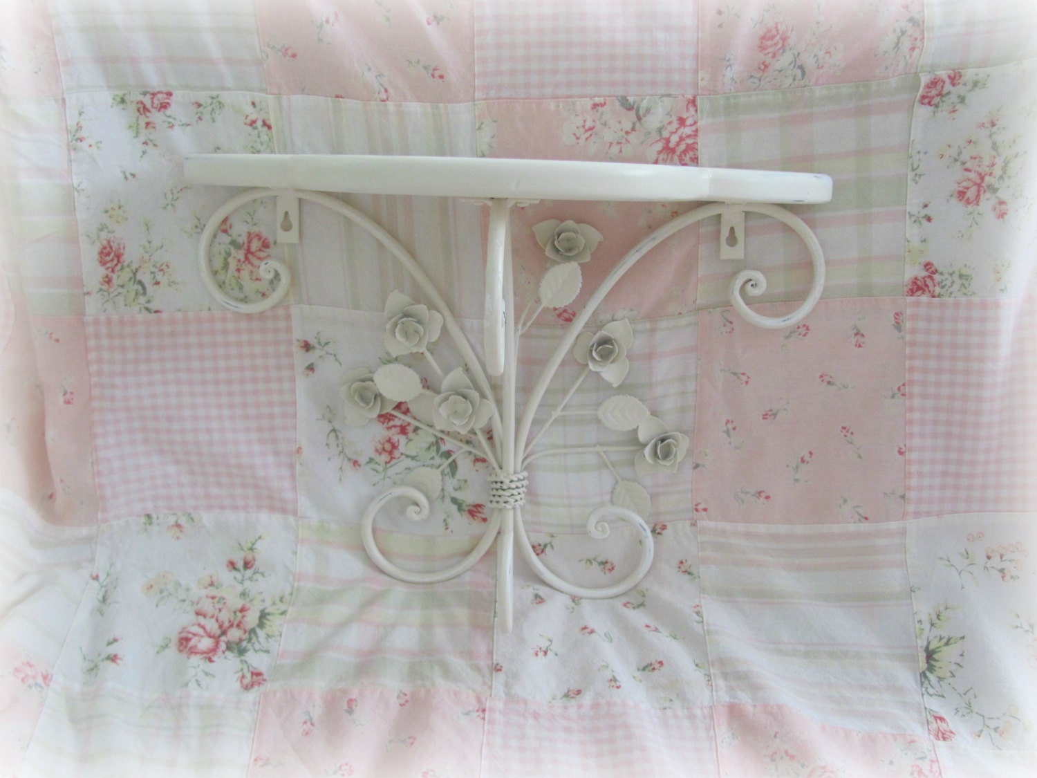 Shabby Chic Shelf Cream Ornate Wall Shelf Girls Room Nursery Shelf