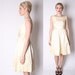 Ivory Brocade Short Vintage 50s Wedding Dress / Jaquard Ivory Dress / 60s Short Wedding Dress / Short 1950s Dress / 2028