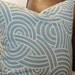 Geometric Swirl Blue/ Off-white Pillow Cover/ 18x18