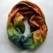 Hand Dyed Linen Scarf - Oversized Linen Scarf - Spring Fashion - Green Linen Shawl - Summer