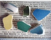 ON SALE Six Sea Pottery Pieces Irish beach pottery