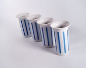 LAGARDO TACKETT cups BLUE Stripe Set of 4