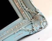 Teal CHALKBOARD Ornate Chalk Board Turquoise Wedding Chalkboard Kitchen Nursery Blue Bridal Gift Vintage Framed Chalkboard - READY to SHIP