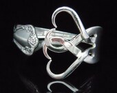 Fork Bracelet in Intertwining Hearts Design Number Two