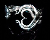 Fork Bracelet, Eco Friendly Silverware Jewelry in Heart Design Number Three