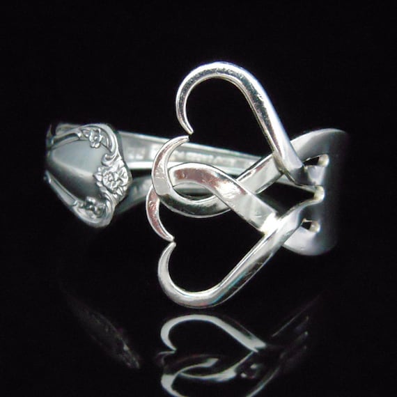 Fork Bracelet in Intertwining Hearts Design Number Two