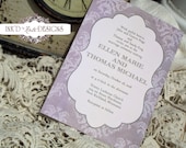 Vintage Damask Romantic Victorian Shabby Chic Wedding Invitation DEPOSIT