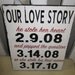 Custom Vinyl Our Love Story with YOUR Dates, Wedding, Engagement