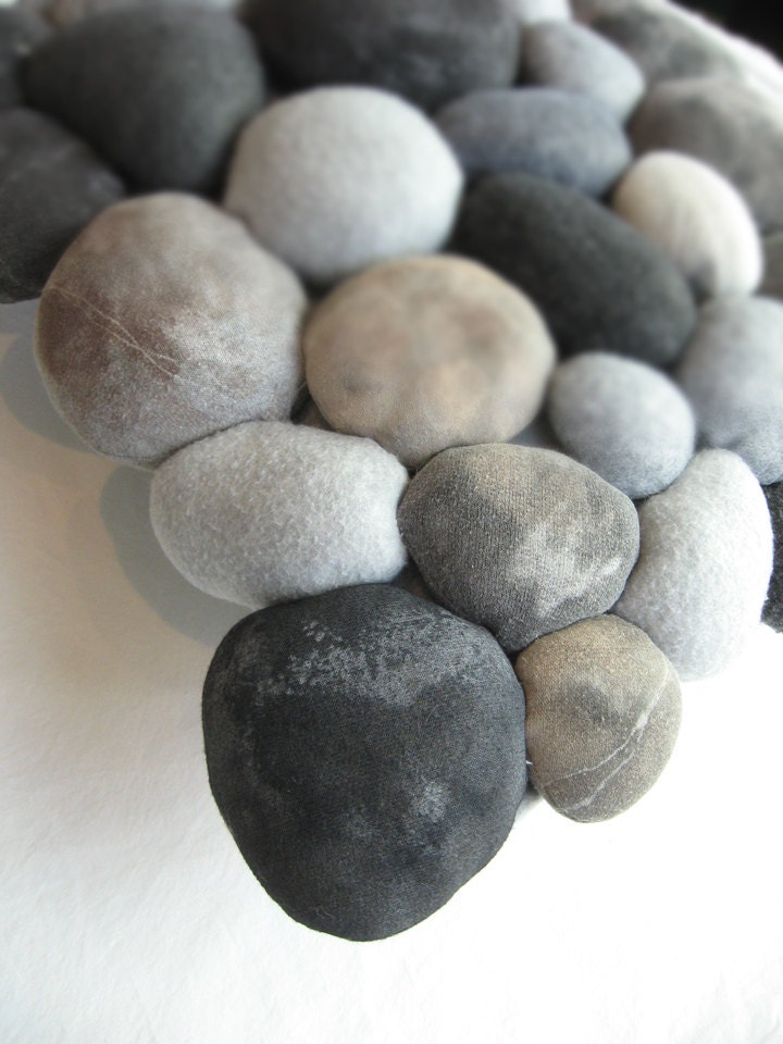 River rock pillow cover and insert
