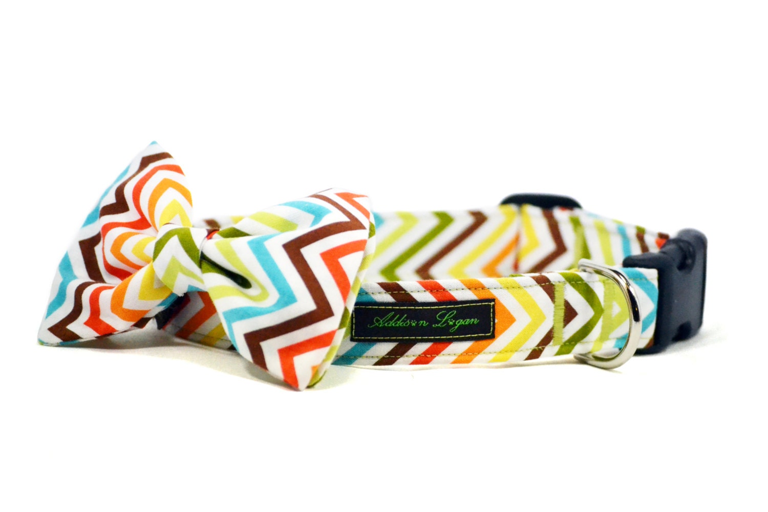 CUSTOM The Ziggy in Natural Adjustable Dog Collar (BOW TIE Not included)