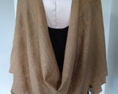 Pashmina Scarf Jacket Wrap Camel  Cashmere & Silk